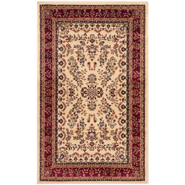 Safavieh Lyndhurst Decorative Rug - 3.3-ft x 5.3-ft - Ivory/Red