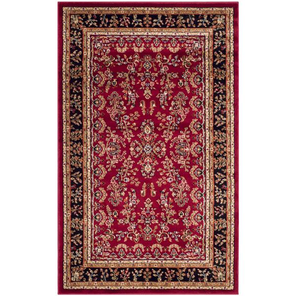 Safavieh Lyndhurst Decorative Rug - 4-ft x 6-ft - Red/Black