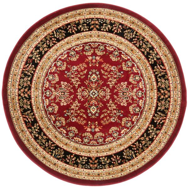 Safavieh Lyndhurst Decorative Rug - 5.3-ft x 5.3-ft - Red/Black