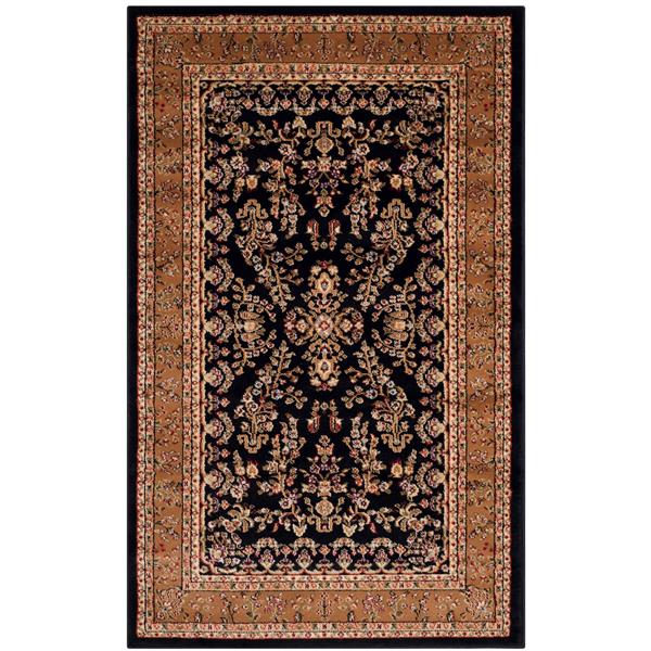 Safavieh Lyndhurst Decorative Rug - 3.3-ft x 5.3-ft - Black/Tan