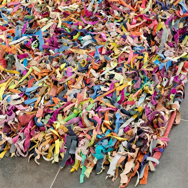 Safavieh Leather Shag Decorative Rug - 2.3-ft x 11-ft - Multi