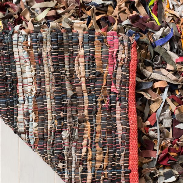 Safavieh Leather Shag Decorative Rug - 2.3-ft x 11-ft - Multi