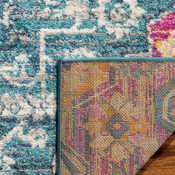 Safavieh Madison Decorative Rug - 2.3-ft x 8-ft - Blue/Fuchsia