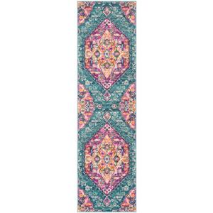 Safavieh Madison Decorative Rug - 2.3-ft x 8-ft - Blue/Fuchsia