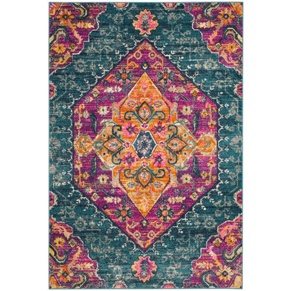 Safavieh Madison Decorative Rug - 5.1-ft x 7.5-ft - Blue/Fuchsia