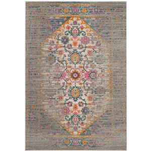 Safavieh Madison Decorative Rug - 5.1-ft x 7.5-ft - Light Grey/Fuchsia