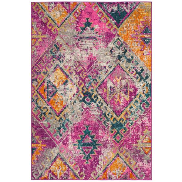 Safavieh Madison Decorative Rug - 5.1-ft x 7.5-ft - Fuchsia/Blue