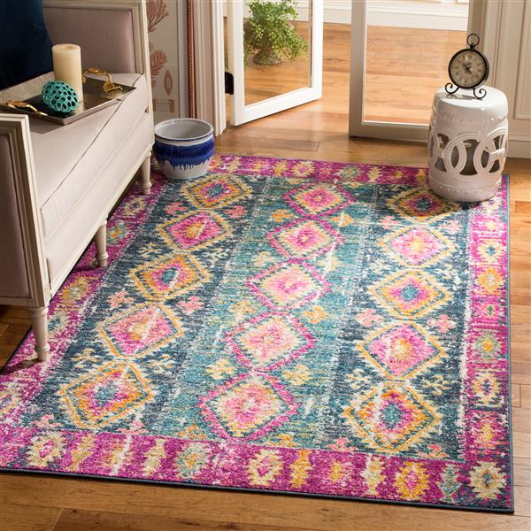 Safavieh Madison Decorative Rug - 5.1-ft x 7.5-ft - Fuchsia/Blue