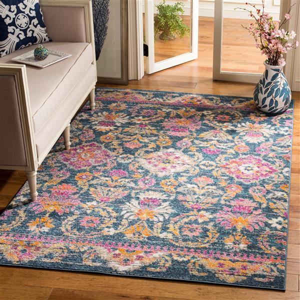 Safavieh Madison Decorative Rug - 5.1-ft x 7.5-ft - Blue/Fuchsia