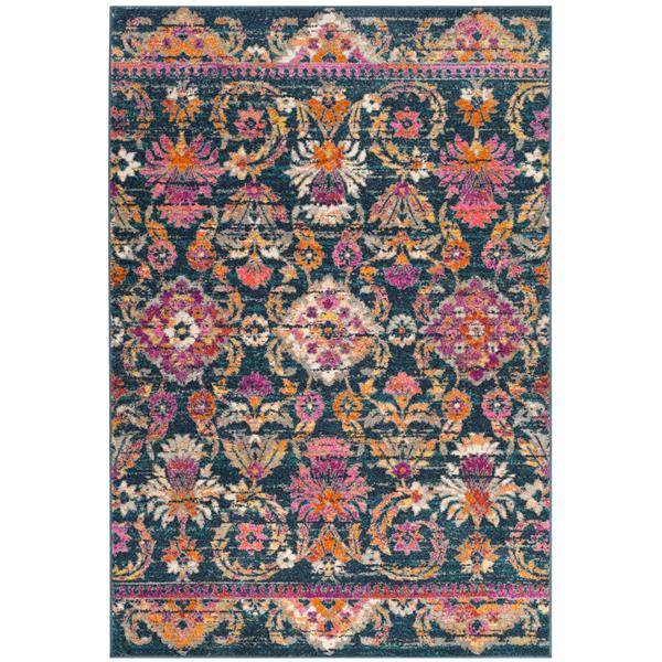 Safavieh Madison Decorative Rug - 5.1-ft x 7.5-ft - Blue/Fuchsia