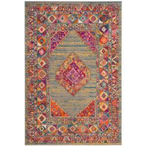 Safavieh Madison Decorative Rug - 4-ft x 6-ft - Light Grey/Fuchsia