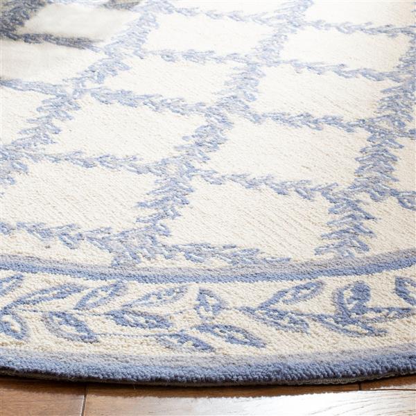 Safavieh Round Chelsea Rug - 3-ft x 3-ft - Ivory/Light Blue