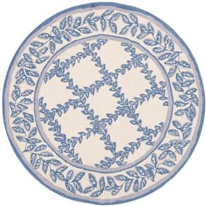 Safavieh Round Chelsea Rug - 3-ft x 3-ft - Ivory/Light Blue