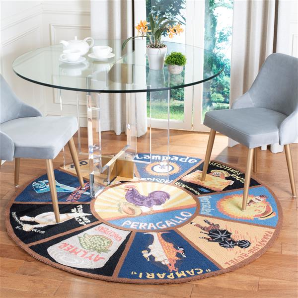 Safavieh Chelsea Round Rug - 3-ft x 3-ft - Black