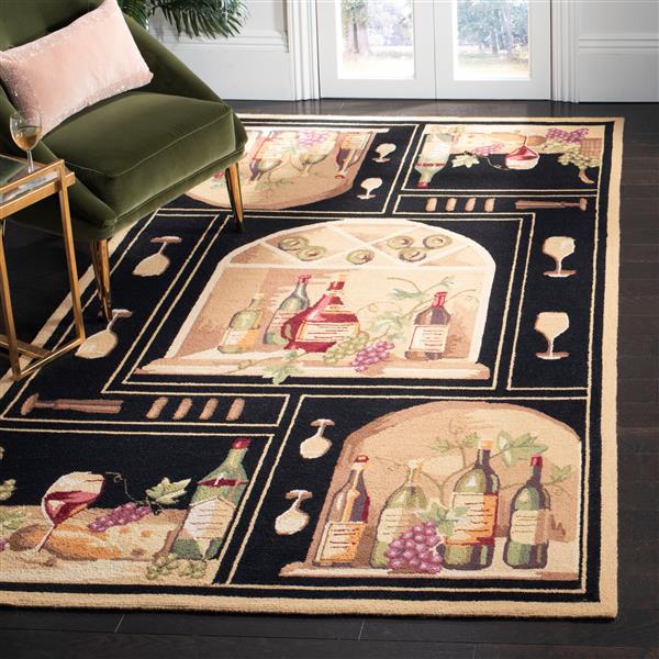 Safavieh Chelsea Decorative Rug - 1-ft 8-in x 2-ft 6-in - Black