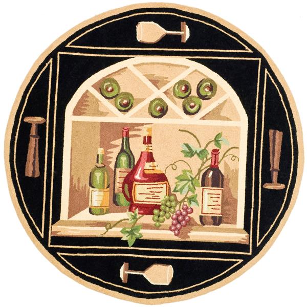 Safavieh Chelsea Round Rug - 3-ft x 3-ft - Black