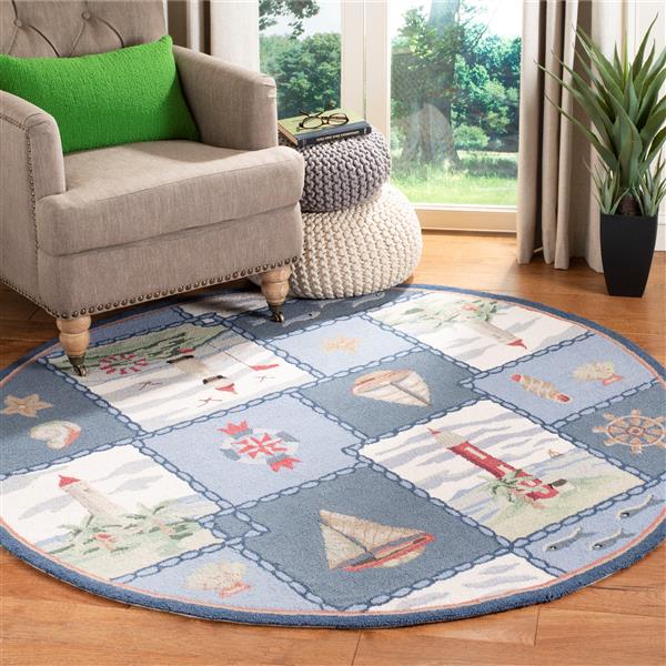 Safavieh Chelsea Round Rug - 3-ft x 3-ft - Blue