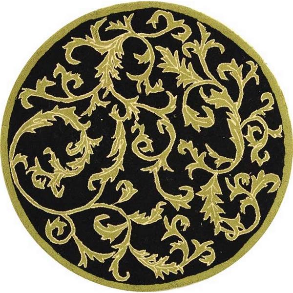 Safavieh Chelsea Round Rug - 4-ft x 4-ft - Black