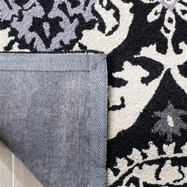 Safavieh Chelsea Round Rug - 3-ft x 3-ft - Black/Ivory