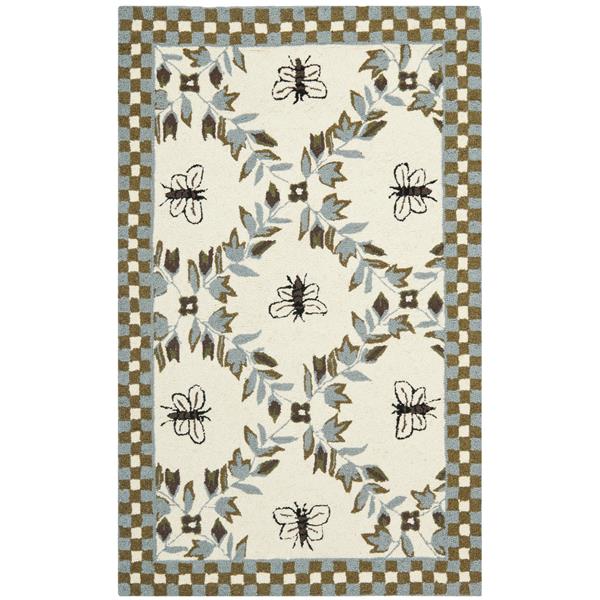 Safavieh Chelsea Decorative Rug - 2-ft 6-in x 4-ft - Ivory/Blue