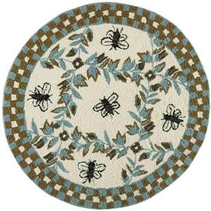 Safavieh Chelsea Round Rug - 3-ft x 3-ft - Ivory/Blue