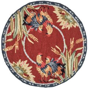 Safavieh Chelsea Round Rug - 4-ft x 4-ft - Burgundy