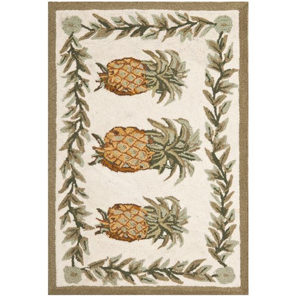 Safavieh Chelsea Decorative Rug - 2-ft x 3-ft - Ivory/Green