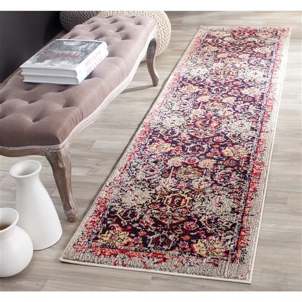 Safavieh Monaco Decorative  Rug - 2-ft 2-in x 10-ft - Grey