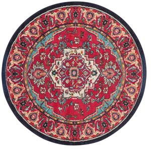 Safavieh Monaco Round Rug - 6-ft x 6-ft - Red/Turquoise