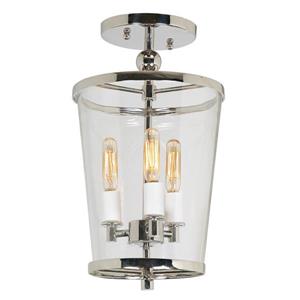 JVI Designs Charleston three light medium semi flush - 16.25-in x 10.25-in
