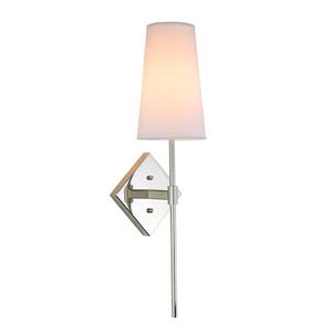 JVI Designs Astor one light wall sconce - Polished Nickel - 23.25-in