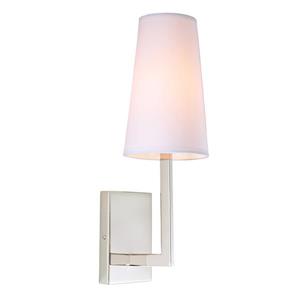 JVI Designs Sullivan one light wall sconce - Polished Nickel - 17-in x 5.5-in