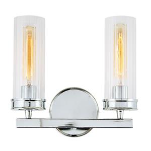 JVI Designs Hamilton two light wall sconce - Chrome - 11.7-in