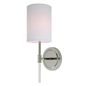 JVI Designs Hudson one light wall sconce - Polished Nickel - 14.5-in
