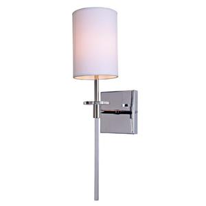 JVI Designs Sutton one light wall sconce - Polished Nickel - 20.5-in x 5-in