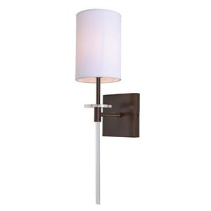 JVI Designs Sutton one light wall sconce - Bronze - 20.5-in x 5-in