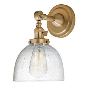 JVI Designs Soho one light swivel clear bubble Madison wall sconce Brass