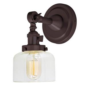 JVI Designs Soho one light swivel Shyra wall sconce - Bronze - 10-in