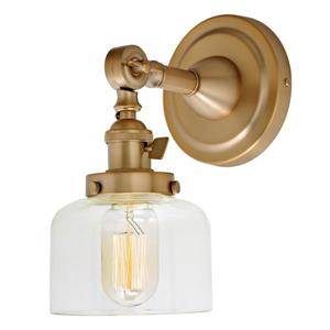 JVI Designs Soho one light swivel Shyra wall sconce - Brass - 10-in