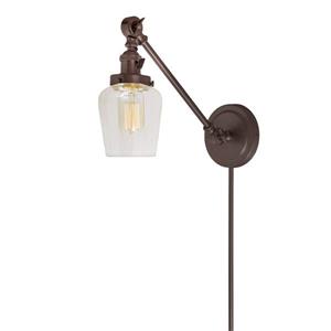 JVI Designs Soho one light double swivel Liberty wall sconce - Bronze