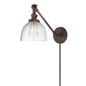 JVI Designs Soho one light double swivel bubble Madison sconce - Bronze