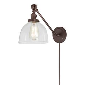 JVI Designs Soho one light double swivel Madison wall sconce - Bronze
