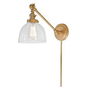 JVI Designs Soho one light double swivel Madison wall sconce - Brass