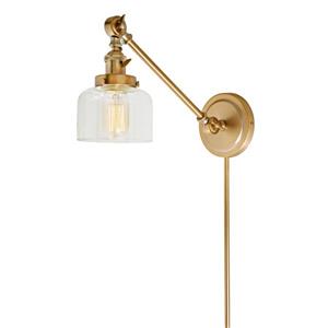 JVI Designs One light double swivel Shyra wall sconce - Brass - 21-in x 5-in
