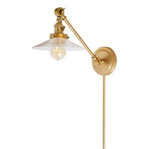 JVI Designs One light double swivel Ashbury wall sconce - Brass- 19-in x 8-in