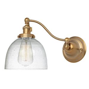 JVI Designs One light half swing clear bubble Madison wall sconce Brass