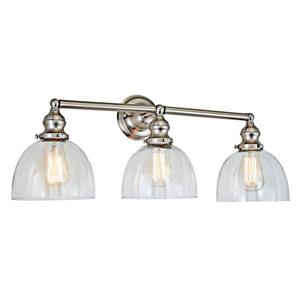JVI Designs Union Square 3-light bathroom wall sconce - Nickel - 27-in