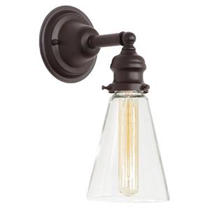 JVI Designs 1-light Barclay bathroom wall sconce - Bronze- 11.5-in x 4.75-in