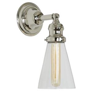 JVI Designs 1-light Barclay bathroom wall sconce -Nickel- 11.5-in x 4.75-in