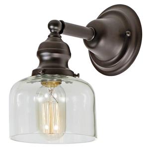 JVI Designs 1-light Shyra bathroom wall sconce - Bronze - 8-in x 9-in x 5-in